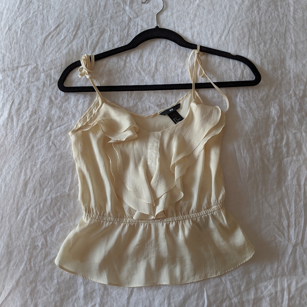H&M tie strap blouse